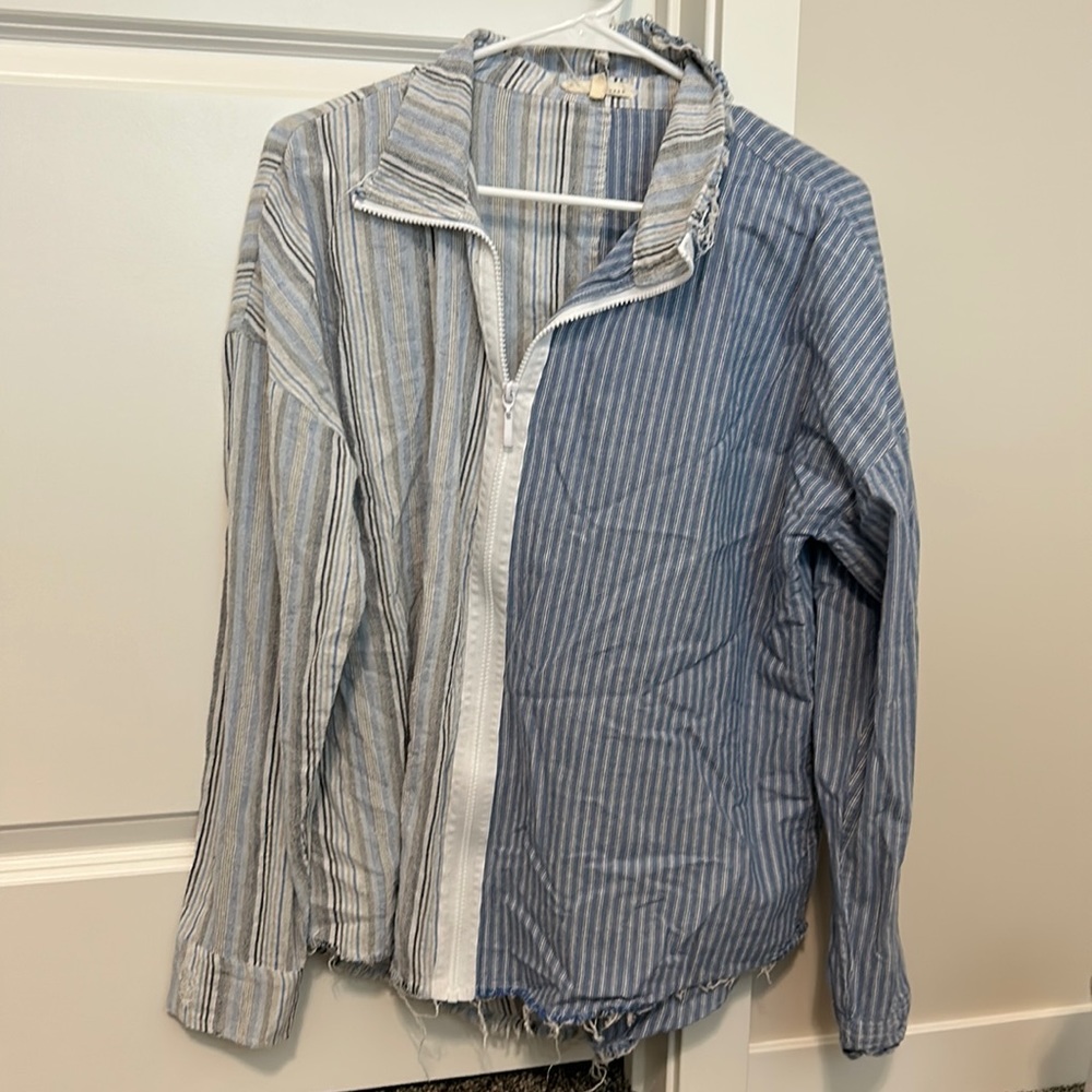 Blue pattern flannel